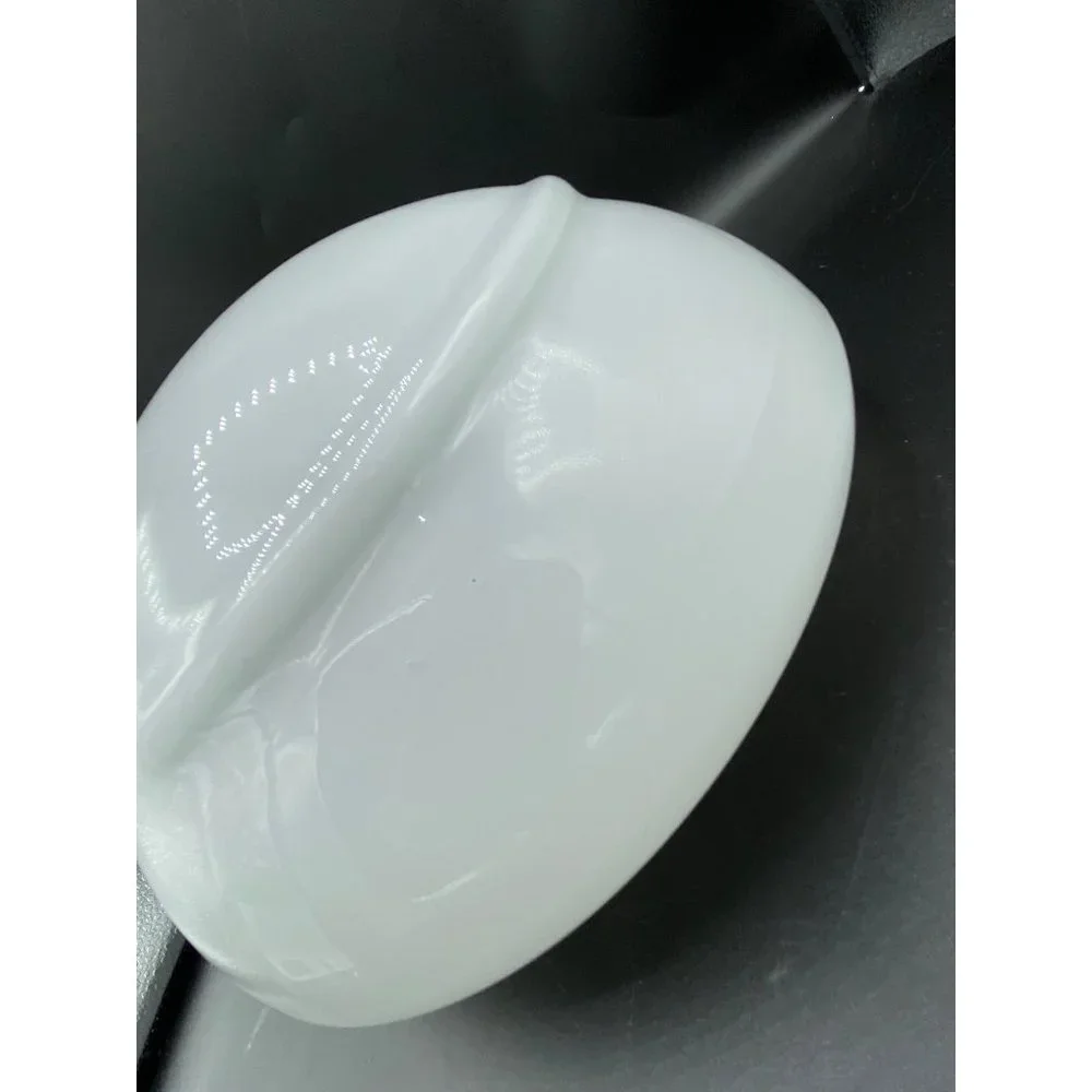 Vintage Art Deco White Glass Ceiling Globe, Light Shade Domed 11